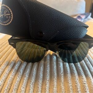 54MM VINTAGE B&L RAY BAN GOLD/BLACK EBONY G15 UV WAYFARER MAX SUNGLASSES